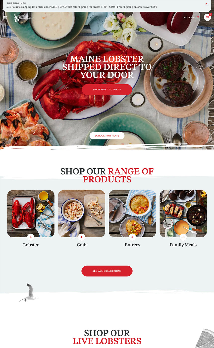Cousins Maine Lobster - Shopify Website by Conspire Agency